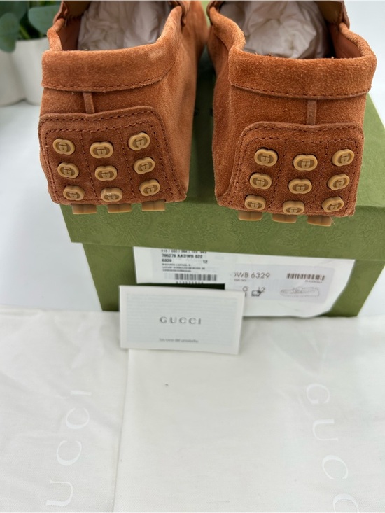 Men\'s Gucci JORDY horse bit suede loafers size 12 fits 12.5 US made in Italy